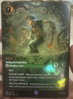 Disney Lorcana Milo Thatch-Getting His Hands Dirty 230/204 Foil ENG - Enchanted - Image 1