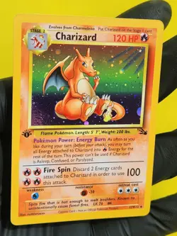 Custom Dragonite Posed 1st Edition Shadowless Charizard Base Set 4/102 Holo - Image 2