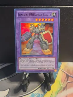Yu-Gi-Oh Elemental Hero Rampart Blaster LCGX-EN047 Super Rare 1st Edition MP - Image 1