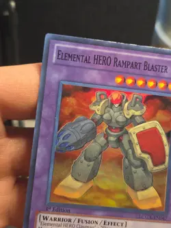 Yu-Gi-Oh Elemental Hero Rampart Blaster LCGX-EN047 Super Rare 1st Edition MP - Image 4