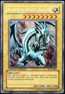 Yu-Gi-Oh! Blue-Eyes White Dragon FL1 Secret Rare Limited [EX] American | EN 2005 - Image 1