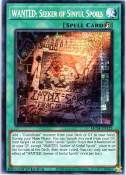 WANTED: Seeker of Sinful Spoils - MP24-EN122 - Prismatic Secret Rare Yugioh - Image 1