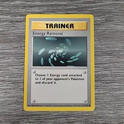 Shadowless Energy Removal Base Set 1999 92/102 Pokemon TCG Card - Image 1
