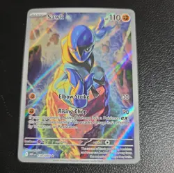 Pokemon Card Sawk 130/086 White Flare Illustration Rare NM - Image 1