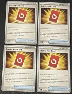 x4 Special Red Card 082/086 ME:04 Chaos Rising Uncommon Playset 4x - Image 1