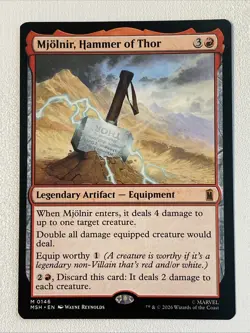 MTG Marvel Super Heroes Mjolnir, Hammer of Thor Mythic Red English Regular - Image 1