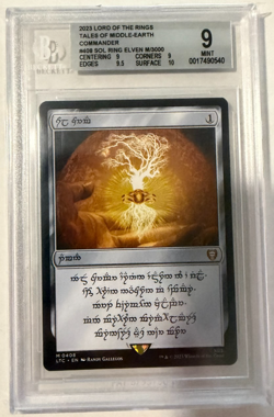 Magic the Gathering MTG Elven Sol Ring LTC 408 Lord of the Rings BGS 9 Mint - Image 1