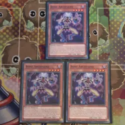 3 x SDCK-EN003 Bone Archfiend Common 1st Edition YuGiOh Mint Playset - Image 1