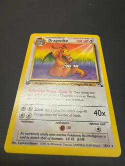 Pokemon Dragonite 1st Edition Fossil Non Holo - Image 4