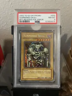 Summoned Skull - Limited Edition - BPT-002 - Reverse Secret Foil Error - PSA 8 - Image 1