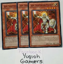 YUGIOH JAIND LIGHTSWORN PALADIN X3 COMMON LIGHT PLAYED - Image 1