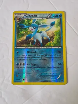 Glaceon 19/111 Rare Furious Fists Pokemon Reverse Holo Heavily Played - Image 1