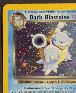 Dark Blastoise 3/82 Holo Rare Vintage Team Rocket Unlimited Pokemon LP+ Swirl - Image 2