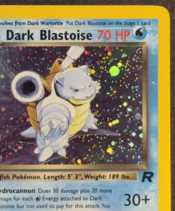 Dark Blastoise 3/82 Holo Rare Vintage Team Rocket Unlimited Pokemon LP+ Swirl - Image 3