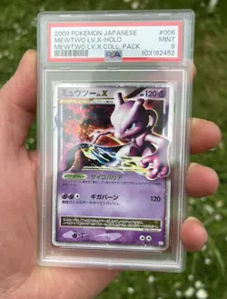 2009 Pokemon Japanese Collection Pack #006 Mewtwo LV.X Holo PSA 9 MINT - Image 1