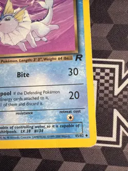 Pokemon TCG Dark Vaporeon 45/82 Unlimited uncommon Wizards Of The Coast - Image 4