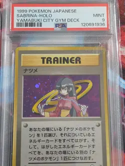 1999 Pokemon Japanese Trainer SABRINA Holo Yamabuki City Gym Deck PSA 9 - Image 2