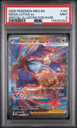 Pokemon PSA 9 Mega Latias Ex 181/132 Special Illustration Rare Mega Evolution - Image 1