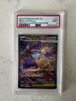 Pokemon PSA 9 Mega Latias Ex 181/132 Special Illustration Rare Mega Evolution - Image 4