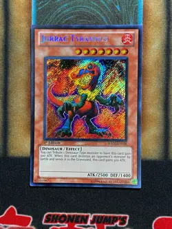 Yugioh Jurrac Tyrannus HA02-EN038 Secret Rare 1st Ed NM - Image 1