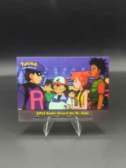 Pokemon Topps TV Animation EP15 Battle Aboard the St. Anne Blue Logo NM Vintage - Image 1