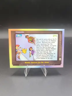 Pokemon Topps TV Animation EP15 Battle Aboard the St. Anne Blue Logo NM Vintage - Image 2