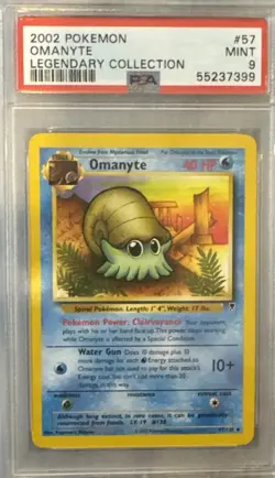 2002 Pokemon Omanyte #57 Legendary Collection. PSA 9. - Image 1