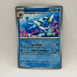 Vaporeon 022/131 Pokemon TCG Sv: Prismatic Evolutions Reverse Holo Rare NM - Image 1