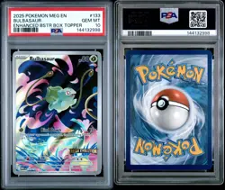2025 POKEMON MEG EN-MEGA EVOLUTION ENHANCED BOOSTER TOPPER BULBASAUR PSA 10 - Image 3