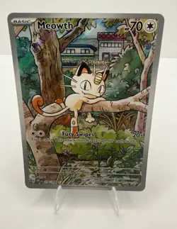Pokemon TCG Meowth 106/094 Illustration Rare Holo Me02 Phantasmal Flames EN - Image 1
