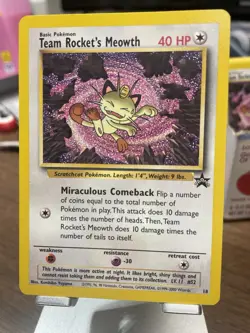Pokemon TCG Team Rockets Meowth #52 Black Star Promo 2000 Unplayed - Image 1