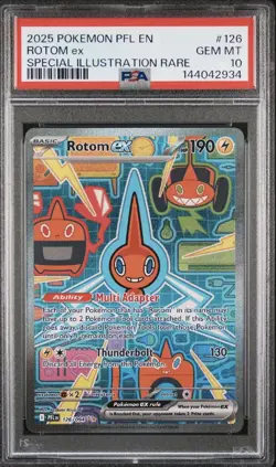 2025 Pokemon PFL English ROTOM EX Special Illustration Rare SIR 126/094 PSA 10 - Image 1