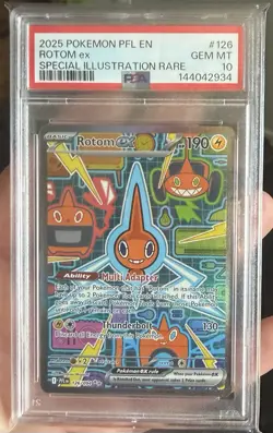 2025 Pokemon PFL English ROTOM EX Special Illustration Rare SIR 126/094 PSA 10 - Image 3