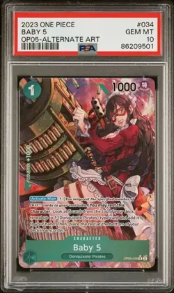 PSA 10 Baby 5 #034 OP05 (Alternate Art) 2023 One Piece (Gem Mint 10) - Image 1