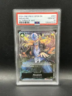 2024 One Piece Wings of The Captain Absalom OP06 #081 Alternate Art PSA 10 - Image 1