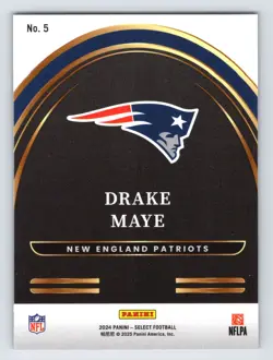 Drake Maye Rookie Select Future Panini Select - Select Future 5 NM RC - Image 2