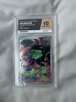 Pokemon Bulbasaur 133/132 Mega Evolution Stamped Promo Ace Grade 10 - Image 1
