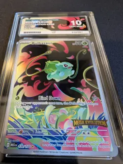 ACE 10 Bulbasaur Mega Evolution Stamped Promo Card 133/132 Box Topper - Pokemon - Image 2