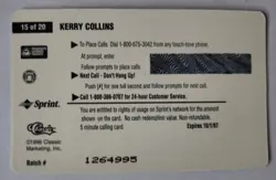 Lot of 3 1996 Classic Clear Assets $5 phone Cards Garnett Cut Above, Collins, + - Image 4