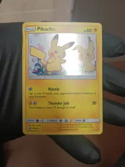 Pikachu Pokemon Card - Thunder Jolt Attack Basic Card Promo SM162 Near Mint - Image 1