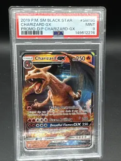 Pokemon TCG Charizard GX Black Star Promo Card SM195 PSA 9 - Image 1