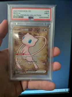 Mew ex - (151 Metal Card) 205/165 Sv: Scarlet & Violet 151 Regular English PSA 9 - Image 1