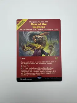 Magic: The Gathering Den of the Bugbear Rare Land Red Forgotten Realms 351 - Image 1