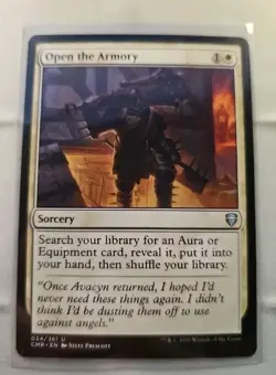 Open the Armory MTG CMR 034 Uncommon NM White Equipment Aura Tutor Staple - Image 1