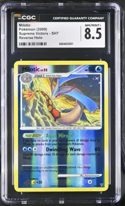 CGC 8.5 Milotic 2009 Supreme Victors SH7 Reverse Holo Pokemon Card - Image 1