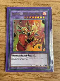 Yu-gi-oh Elemental HERO Nova Master BLLR-EN056 Ultra Rare 1st edition NM card - Image 2
