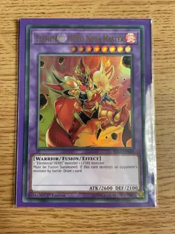 Yu-gi-oh Elemental HERO Nova Master BLLR-EN056 Ultra Rare 1st edition NM card - Image 4