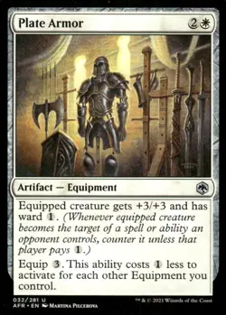 Plate Armor 032/281 AFR MTG Magic the gathering card - Image 1
