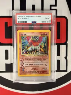 PSA 6 EX-MT Ho-oh Neo Revelation Holo Rare Pokemon Card 7/64 - Image 1