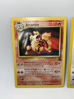 Pokemon Lot Of 2 Arcanine And Togepi Black Star Promo League Vintage Card MP - Image 2